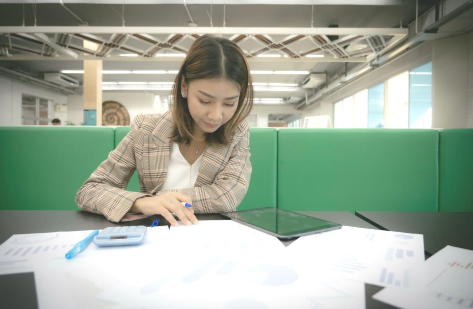Financial analysis workspace showing data visualization and reporting tools